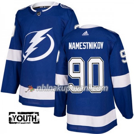 Tampa Bay Lightning Dresy Vladislav Namestnikov 90 Adidas 2017-2018 Modrá Authentic - Dětské Tampa Bay Lightning Dresy Vladislav Namestnikov 90 Adidas 2017-2018 Modrá Authentic - Dětské